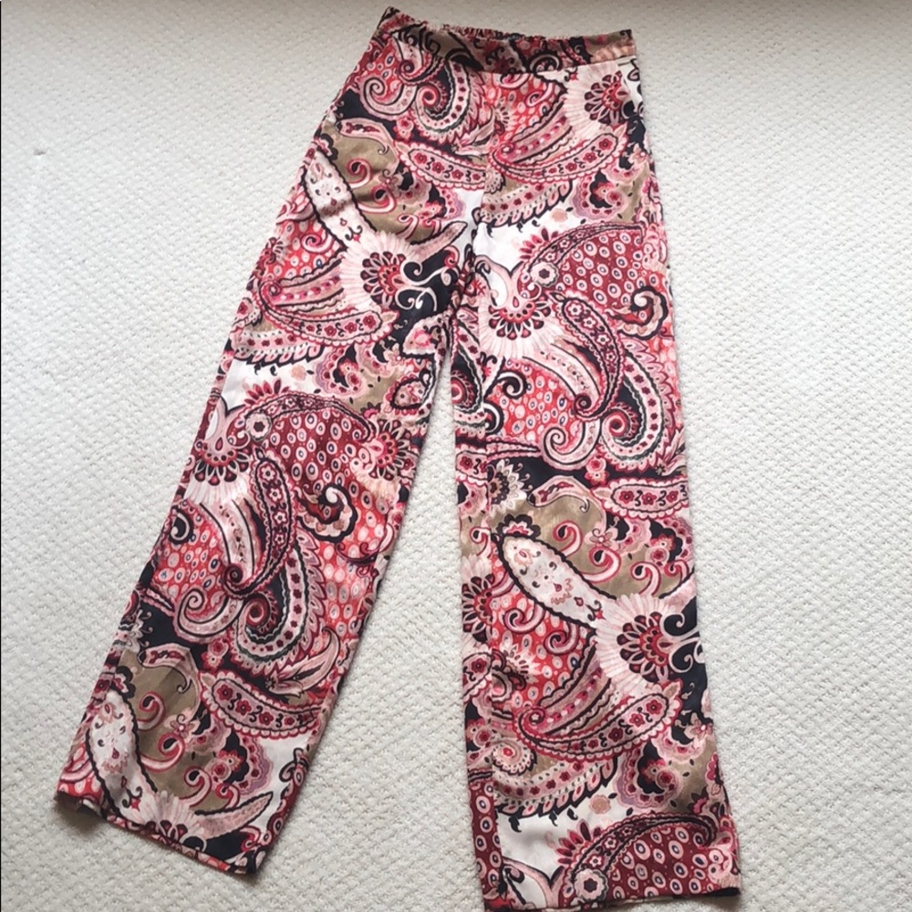 Zara highwasted paisley pants